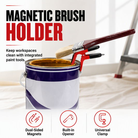 Magnetic Paint Brush Holder Clip Hands-Free Universal Clamp for Cleaner, Easier Painting