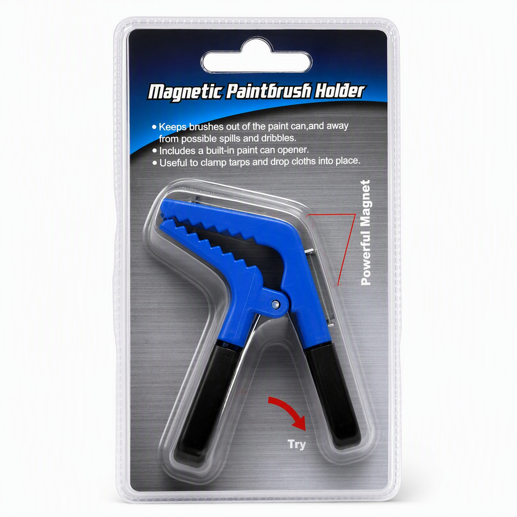 Magnetic Paint Brush Holder Clip Hands-Free Universal Clamp for Cleaner, Easier Painting