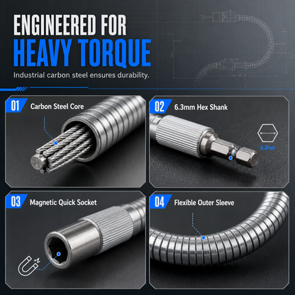 Offer Flexible Metal Shaft Extension for Drills and Screwdrivers
