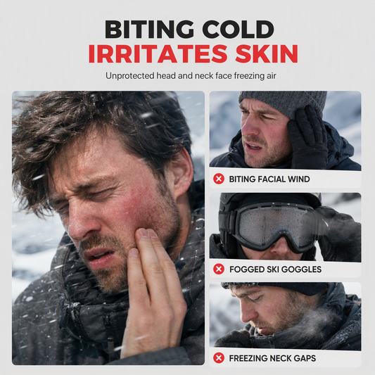 2026! 3-in-1 Winter Balaclava windproof fleece covers head, neck, face & ears. Adjustable fit for skiing