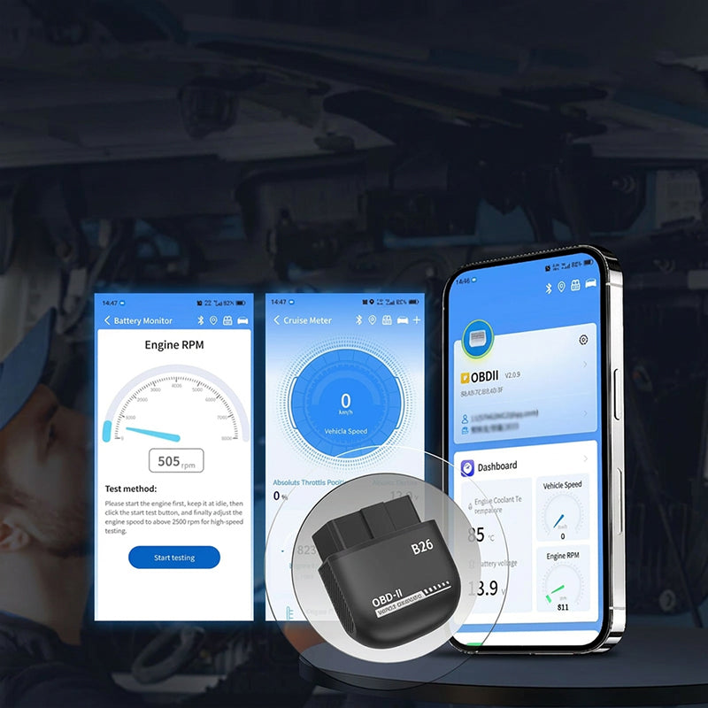 Kompakter Bluetooth-Auto-Diagnosescanner