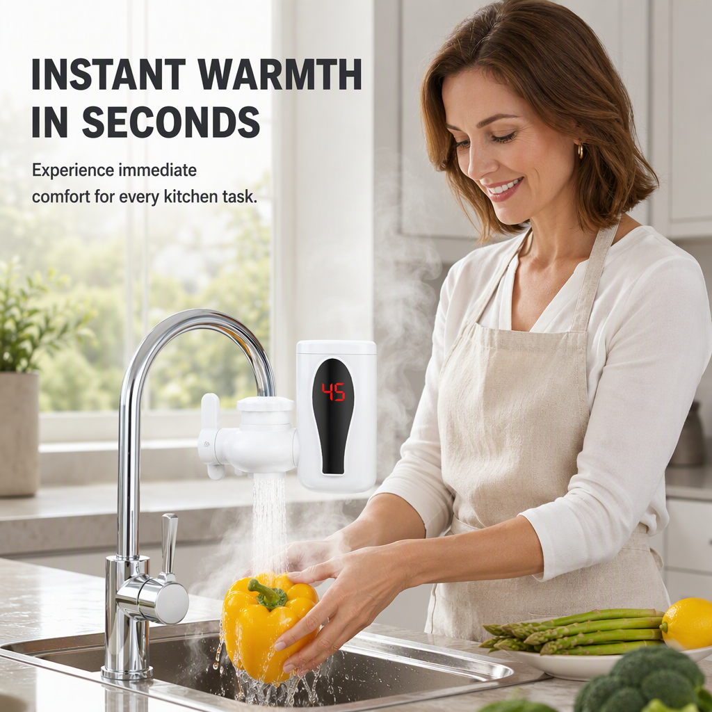 Instant-heating electric water faucet for the kitchen