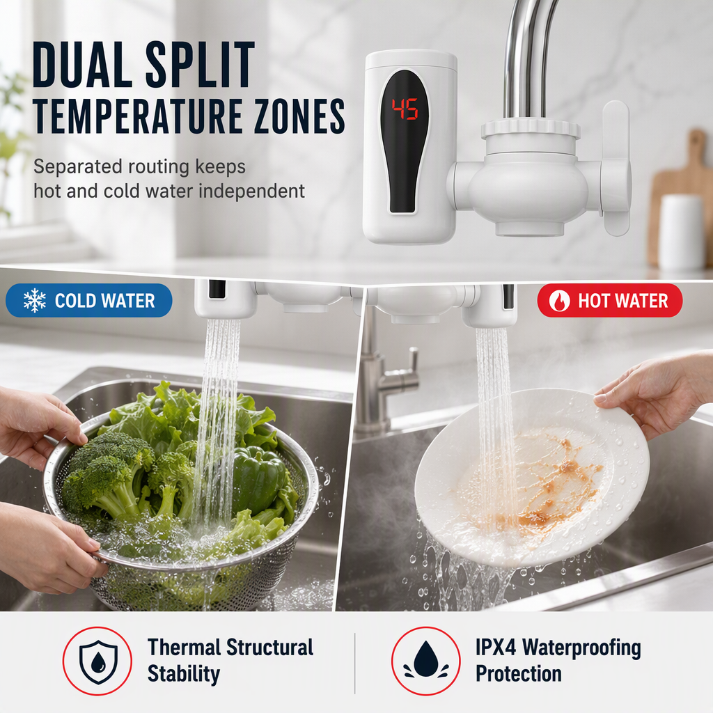 Instant-heating electric water faucet for the kitchen