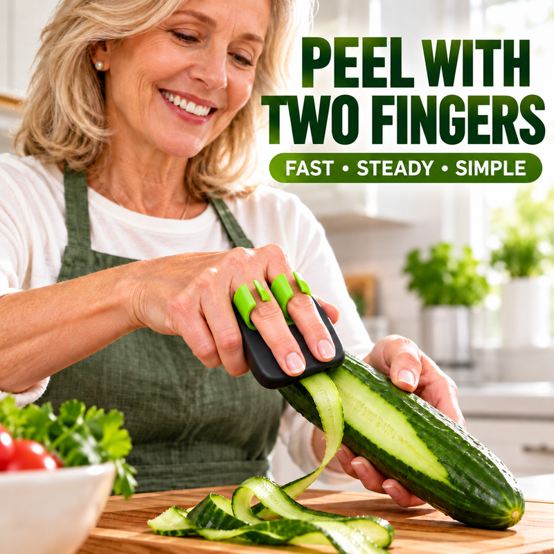 2026!Ergonomic Two-Finger Fruit and Vegetable Peeler