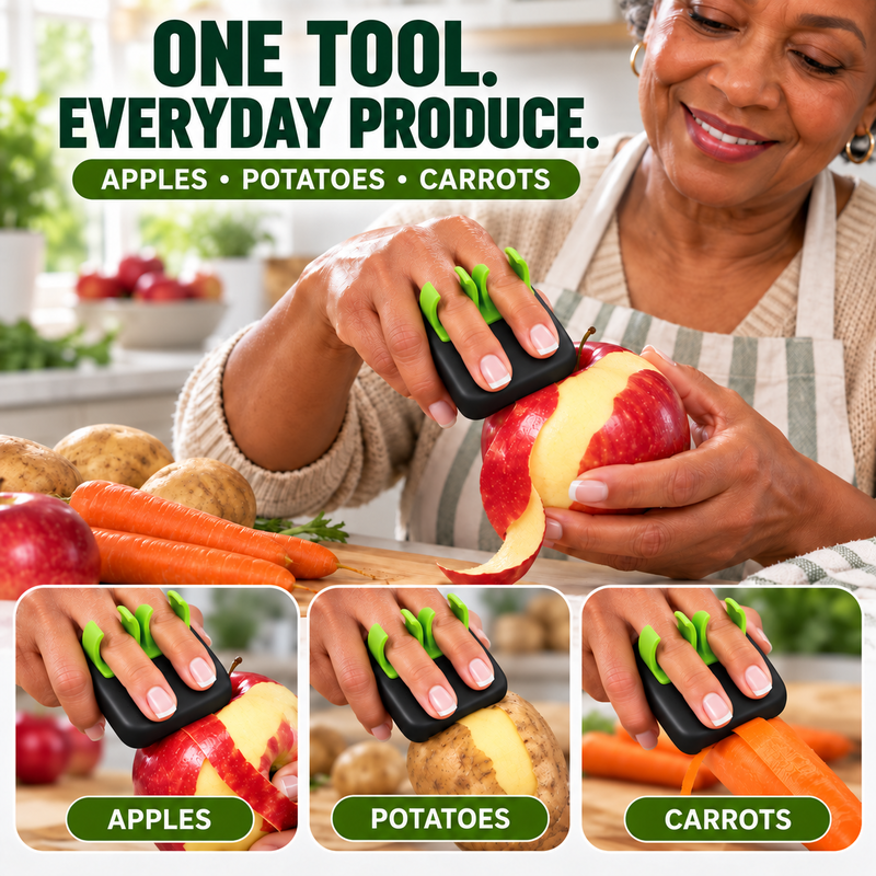 2026!Ergonomic Two-Finger Fruit and Vegetable Peeler