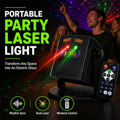 Music-Sync Party Laser Light 68 Dynamic Patterns + Remote