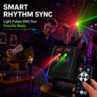 Music-Sync Party Laser Light 68 Dynamic Patterns + Remote