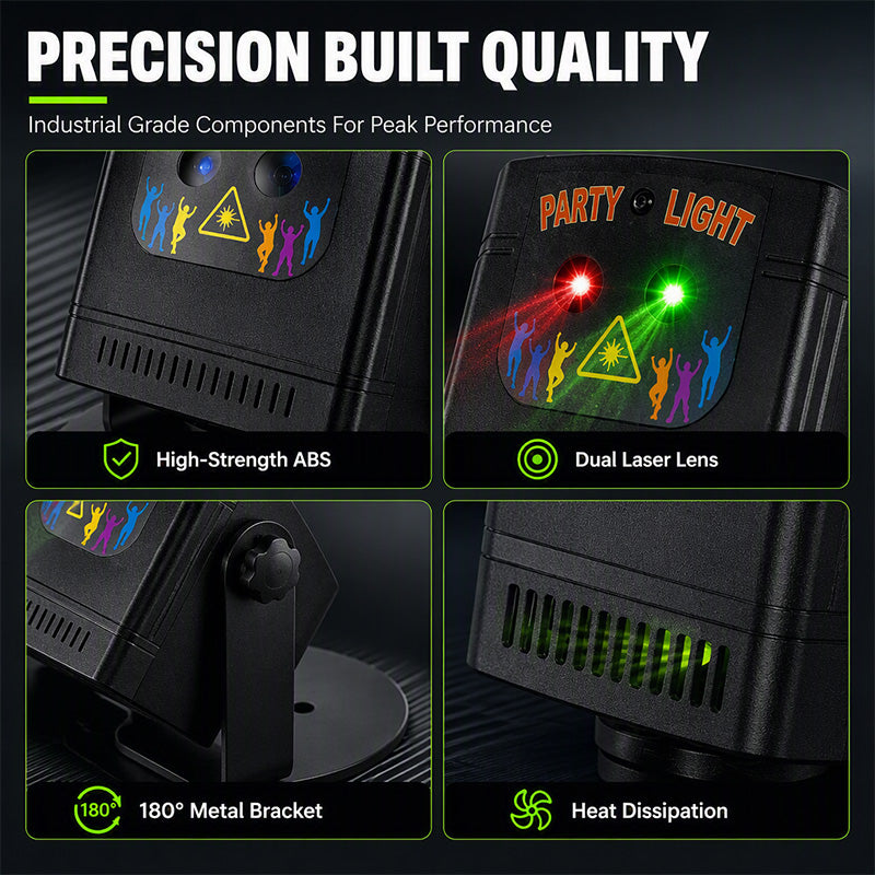 Music-Sync Party Laser Light 68 Dynamic Patterns + Remote