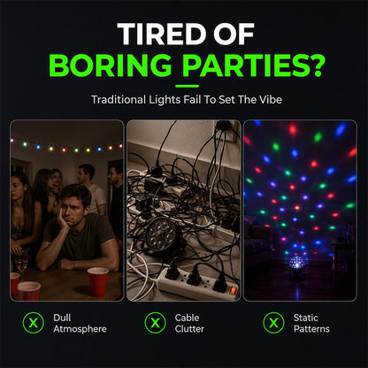 Music-Sync Party Laser Light 68 Dynamic Patterns + Remote