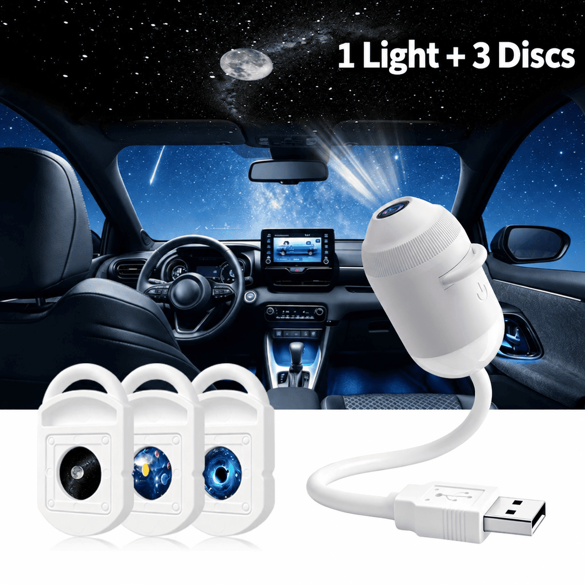 2-in-1 Galaxy Projector Night Light