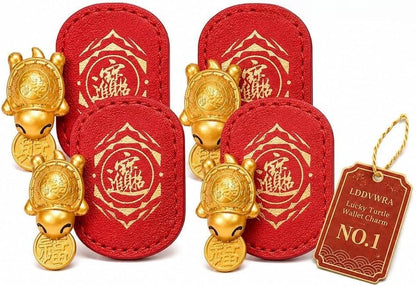 Gold Turtle Wallet Charm