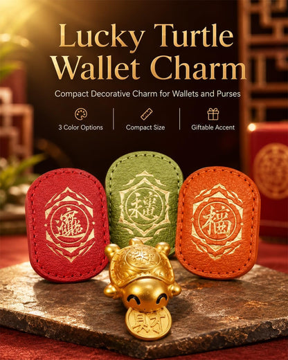 Gold Turtle Wallet Charm
