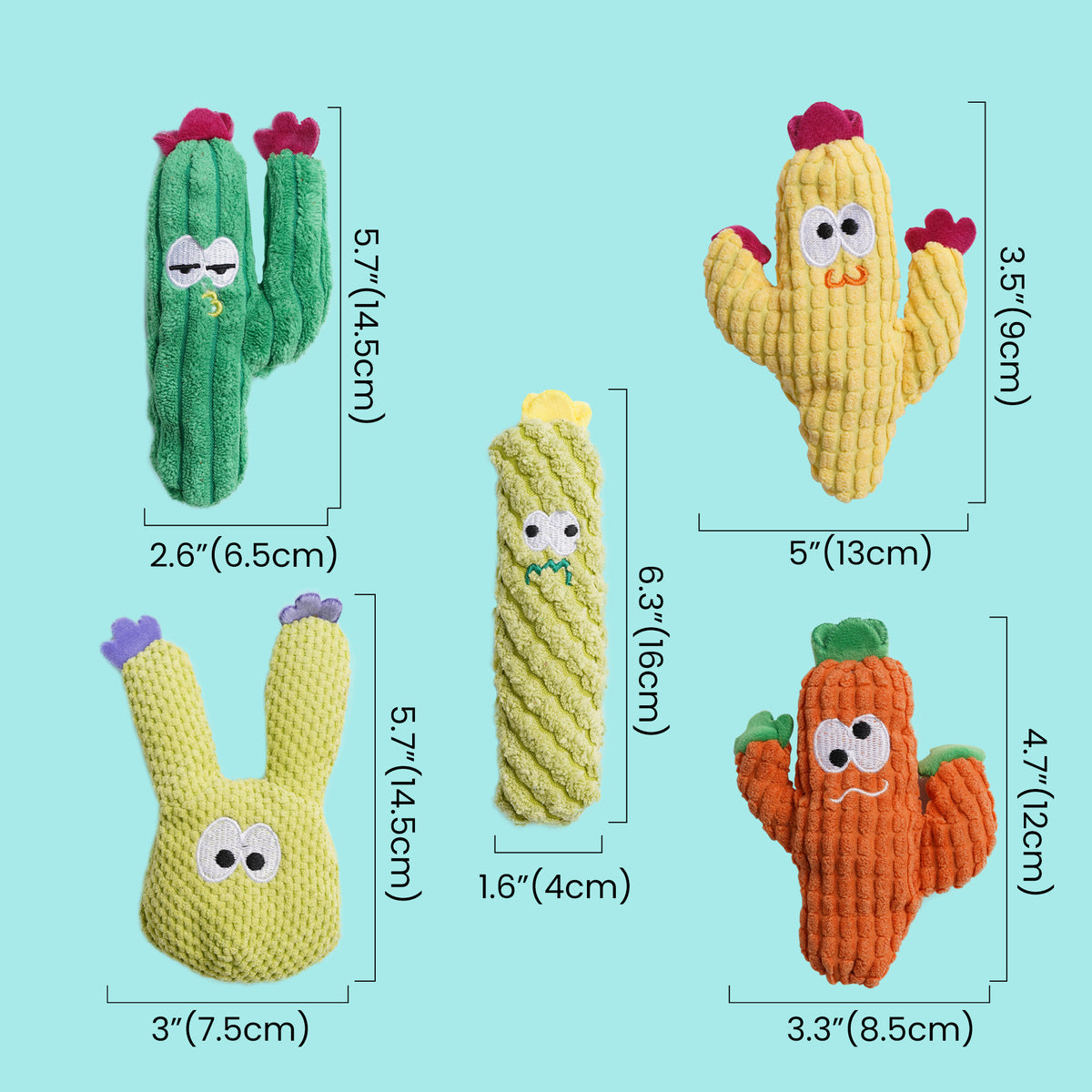 Cactus Catnip Toy Collection