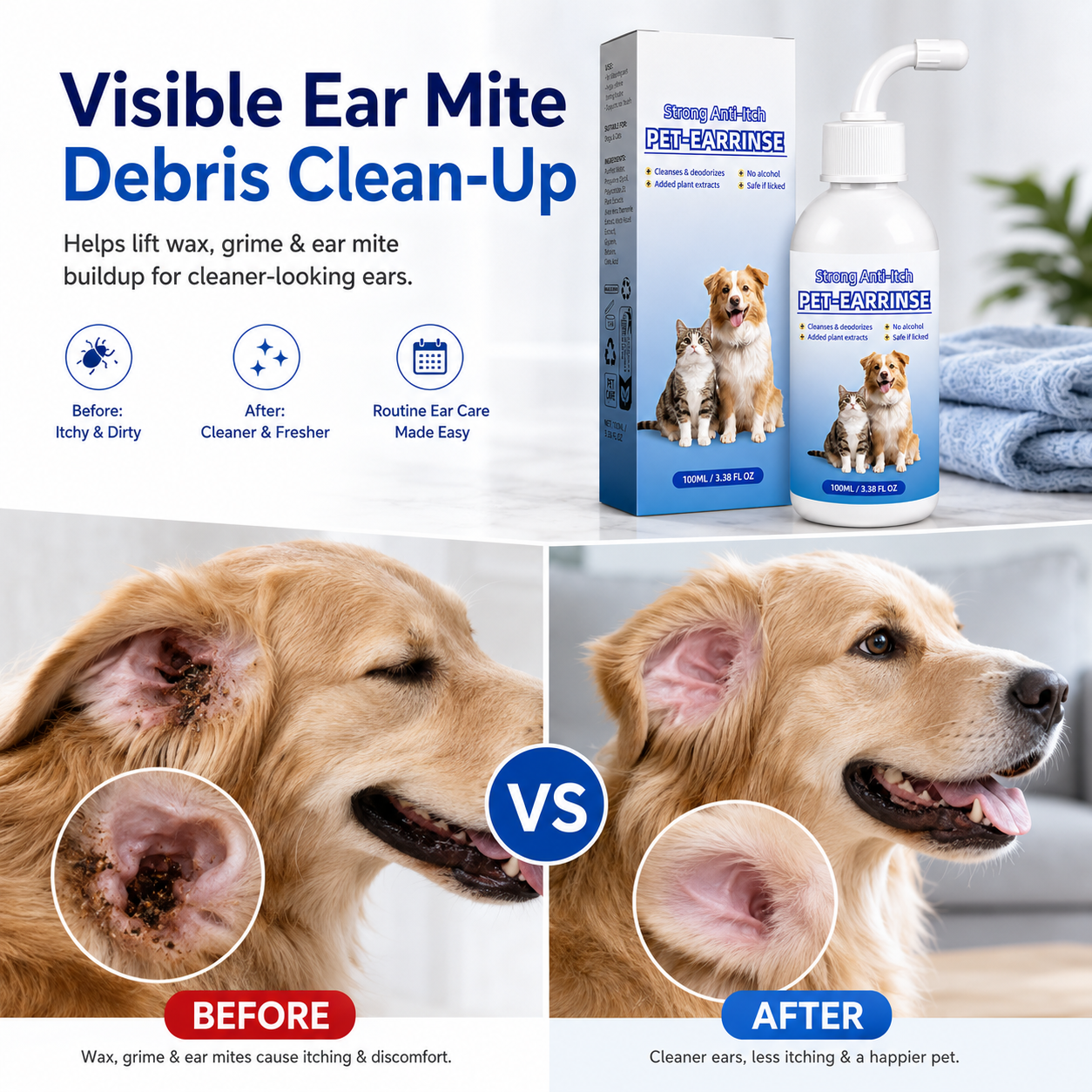 Gentle Pet Ear Cleanser