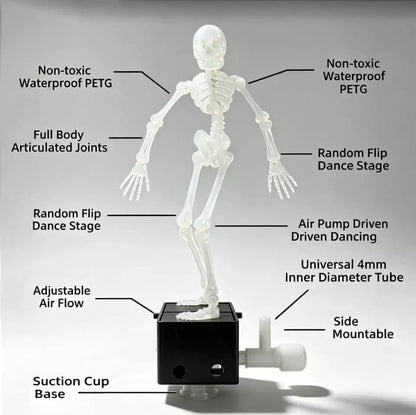 Dancing Skeleton Aquarium Ornament