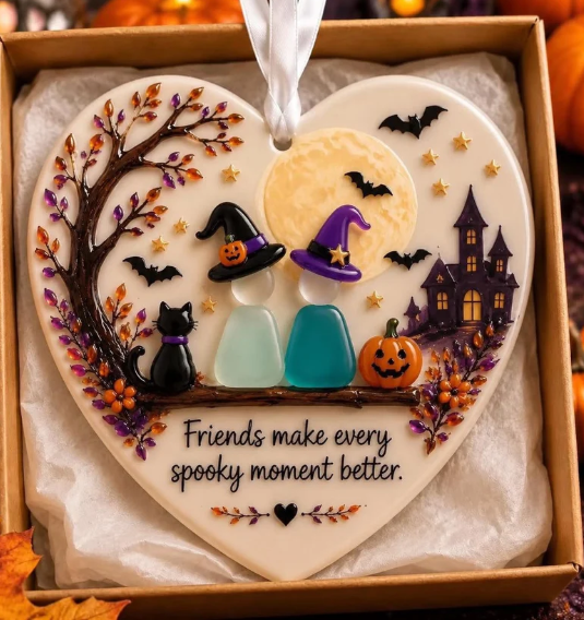 Halloween Pumpkin Friendship Ornament