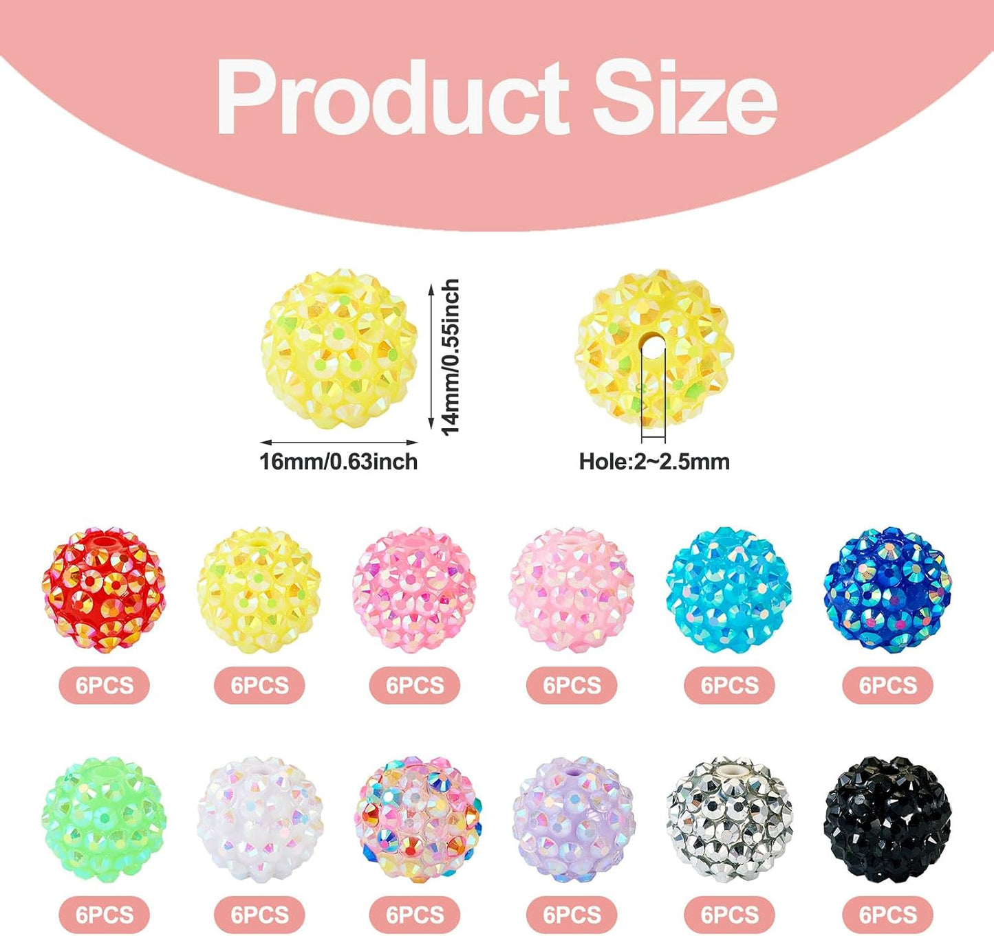 Colorful Rhinestone Craft Beads