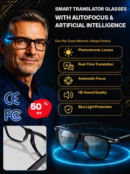 Smart glasses with zoom, color-changing lenses, and real-time AI translation